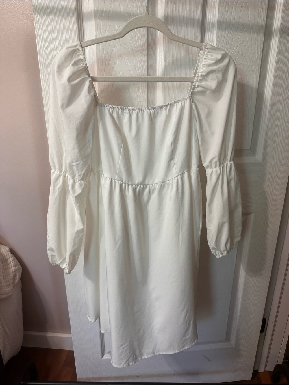 Amazon White Square Neck Puff Sleeve Tunic